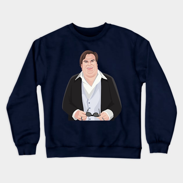 Chris Farley - Awesome Vector Art Crewneck Sweatshirt by WaltTheAdobeGuy